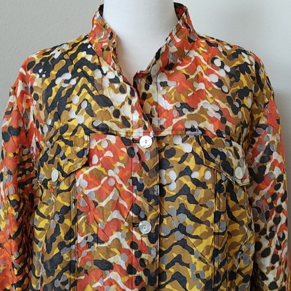 NWT Ruby Rd Tribe Vibe Button Top - Picture 2 of 8